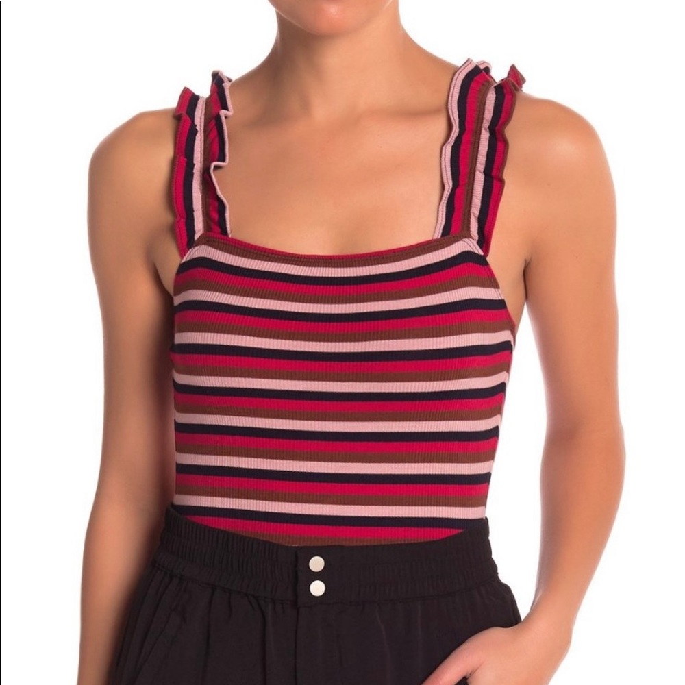 ELODIE- Ruffle Strap Bodysuit